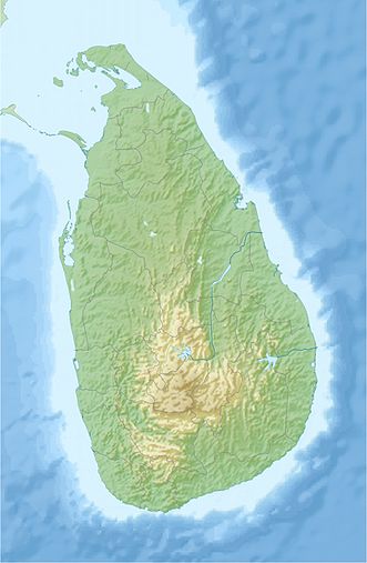 Sri Lanka relief map